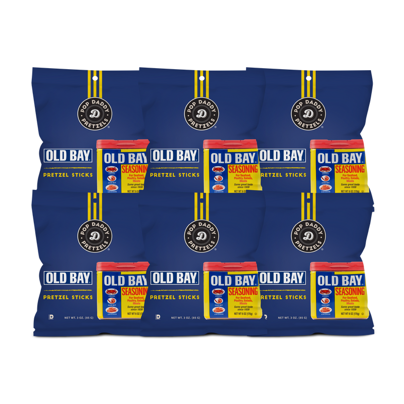 6 pack OLD BAY Seasoned Pretzels (Snack Size)