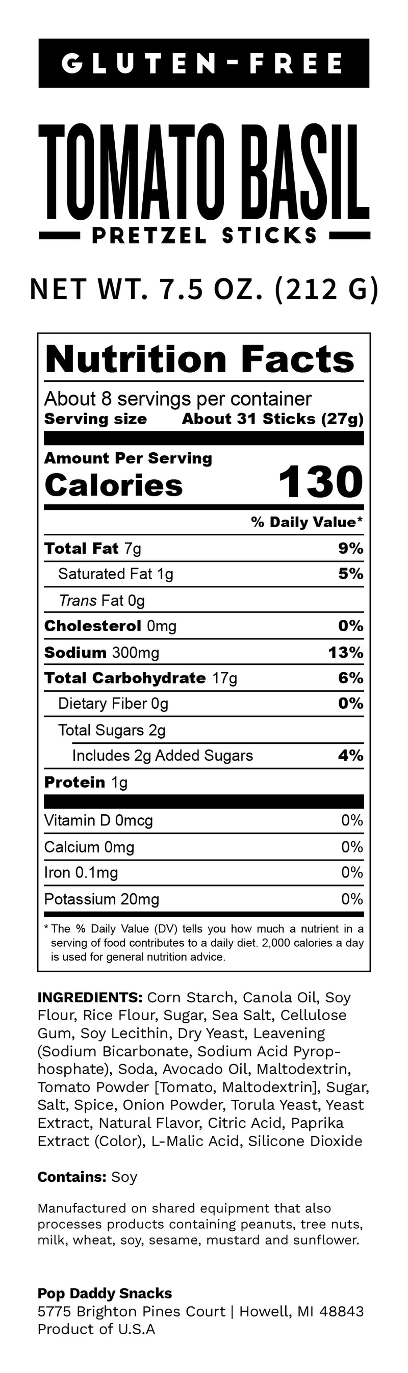 NEW Gluten-Free Seasoned Pretzels- 6 pack