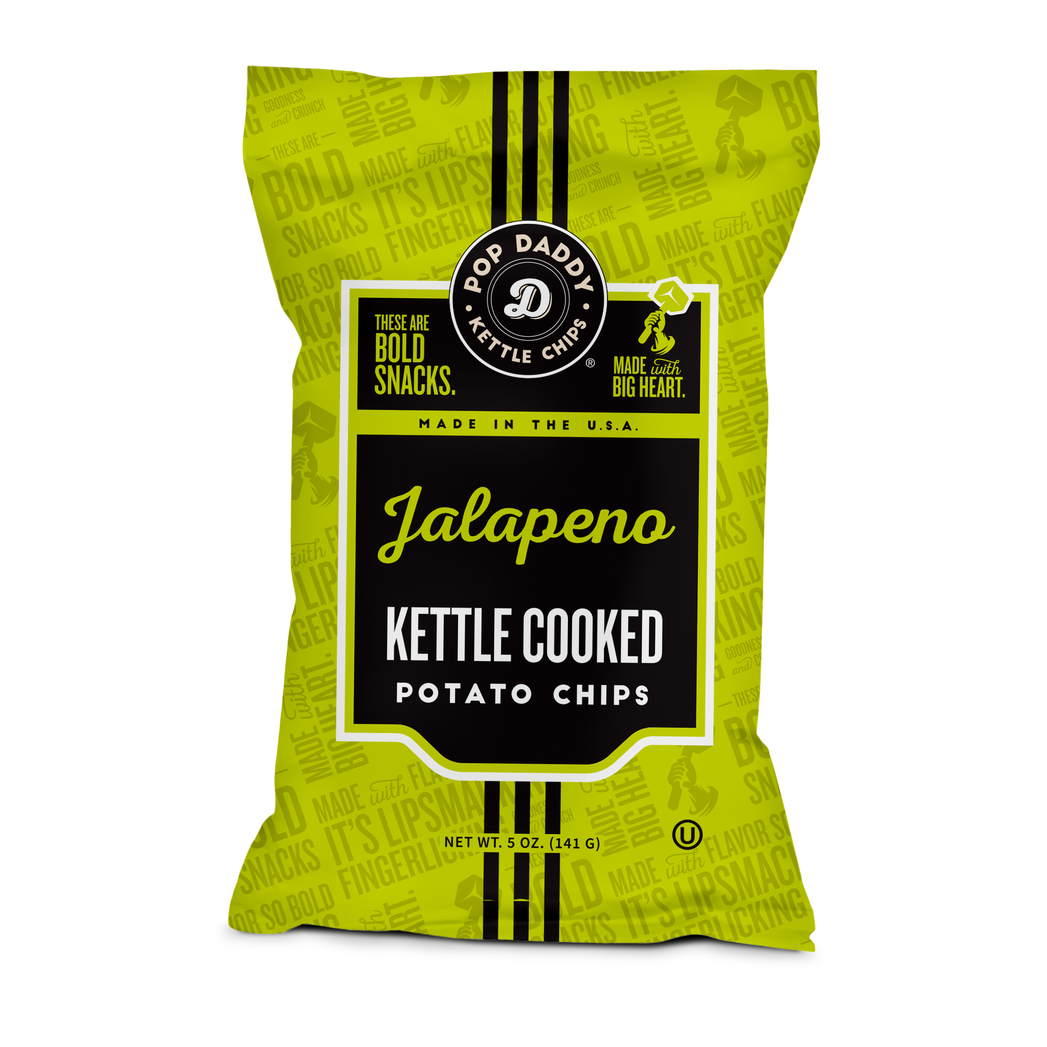 Jalapeño Kettle Cooked Potato Chips – Pop Daddy Snacks Jalapeño Kettle Cooked Potato Chips – Pop Daddy Snacks