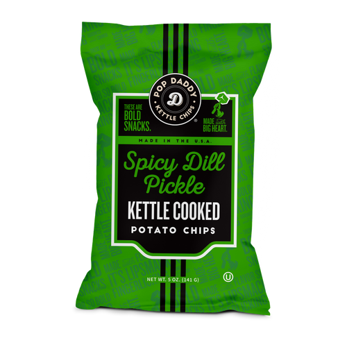 Spicy Dill Pickle Kettle Cooked Potato Chips