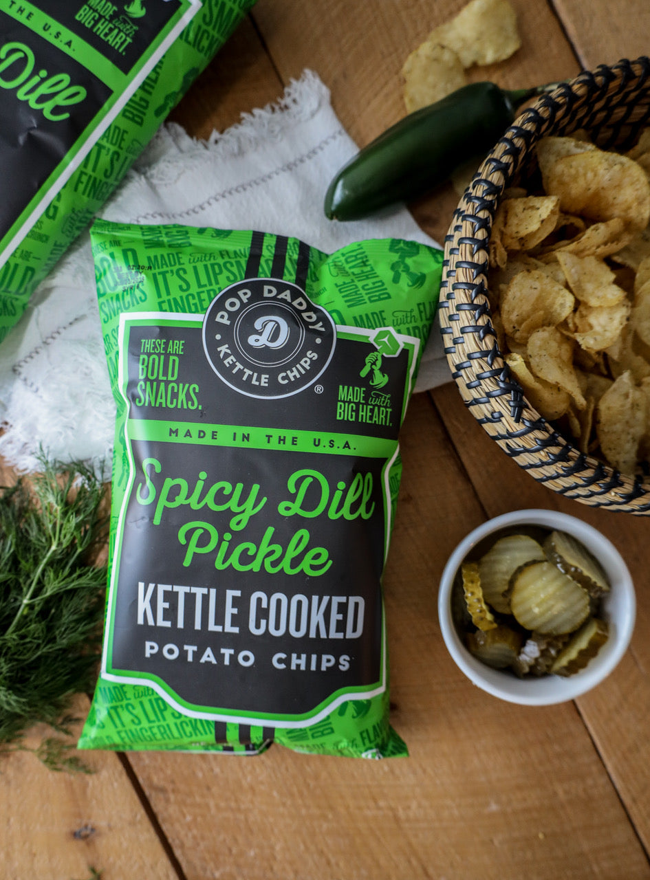 Spicy Dill Pickle Kettle Cooked Potato Chips