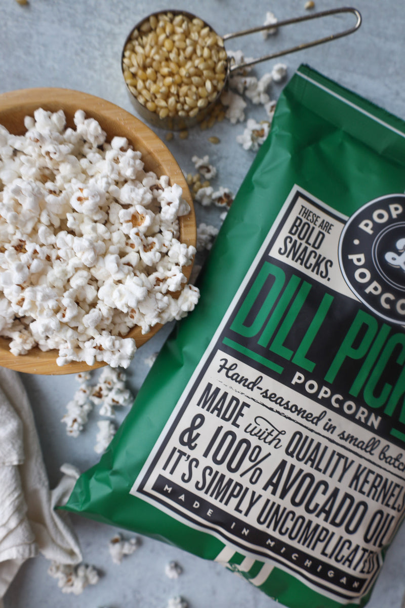 Dill Pickle Flavored Popcorn
