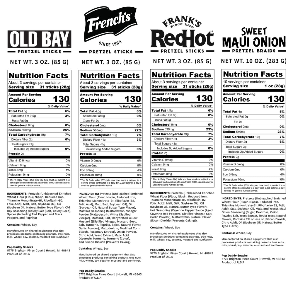 TikTok Pretzel Sampler plus a BONUS BAG of Sweet Maui Onion  Pretzel Braids (14 bags)