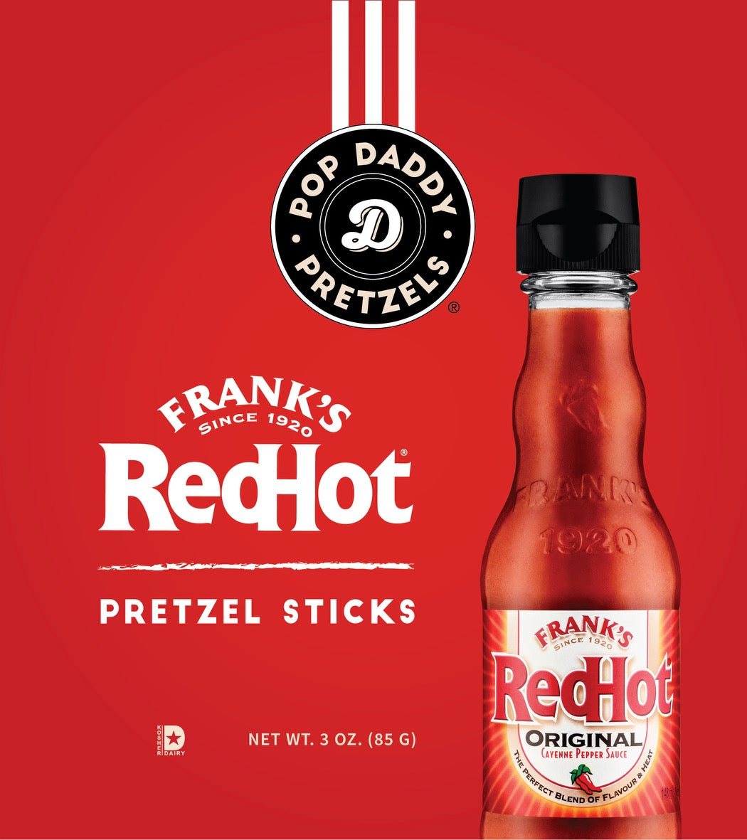 6 pack Frank's Red Hot Seasoned Pretzels (Snack Size) – Pop Daddy