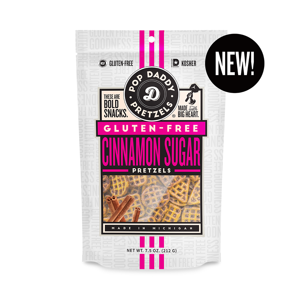 NEW Gluten Free Cinnamon Sugar Seasoned Pretzels Pop Daddy Snacks New gluten free cinnamon sugar seasoned pretzels pop daddy snacks