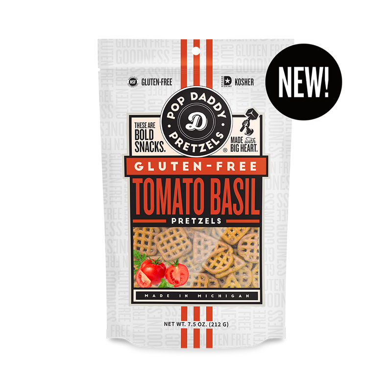 NEW Gluten-Free Tomato Basil Seasoned Pretzels