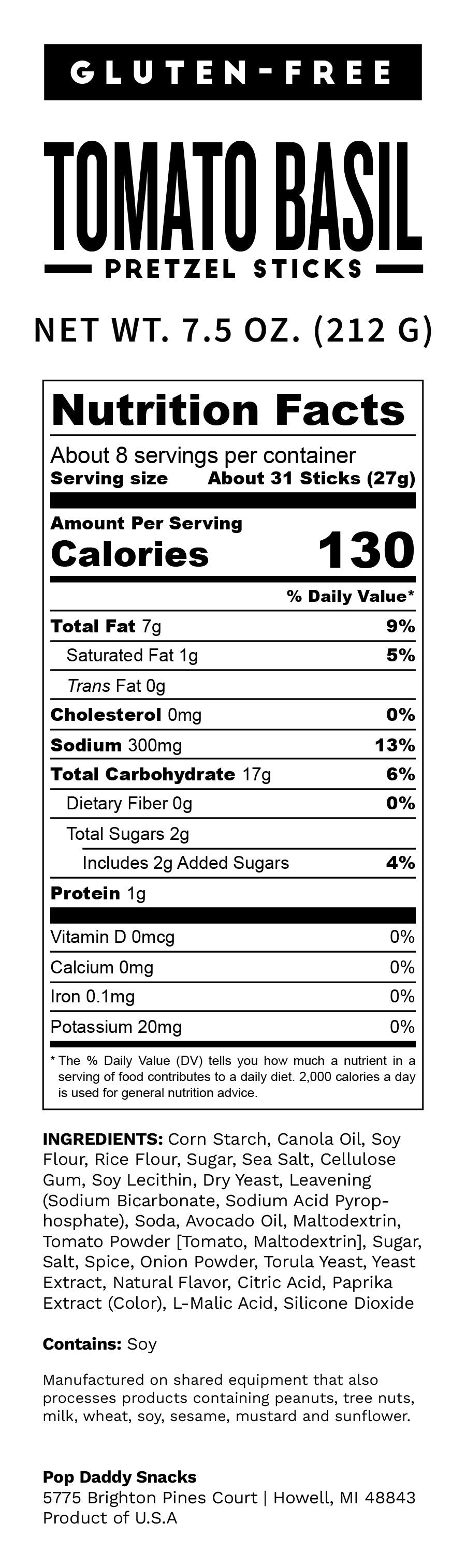 NEW Gluten Free Tomato Basil Seasoned Pretzels Pop Daddy Snacks New gluten free tomato basil seasoned pretzels pop daddy snacks