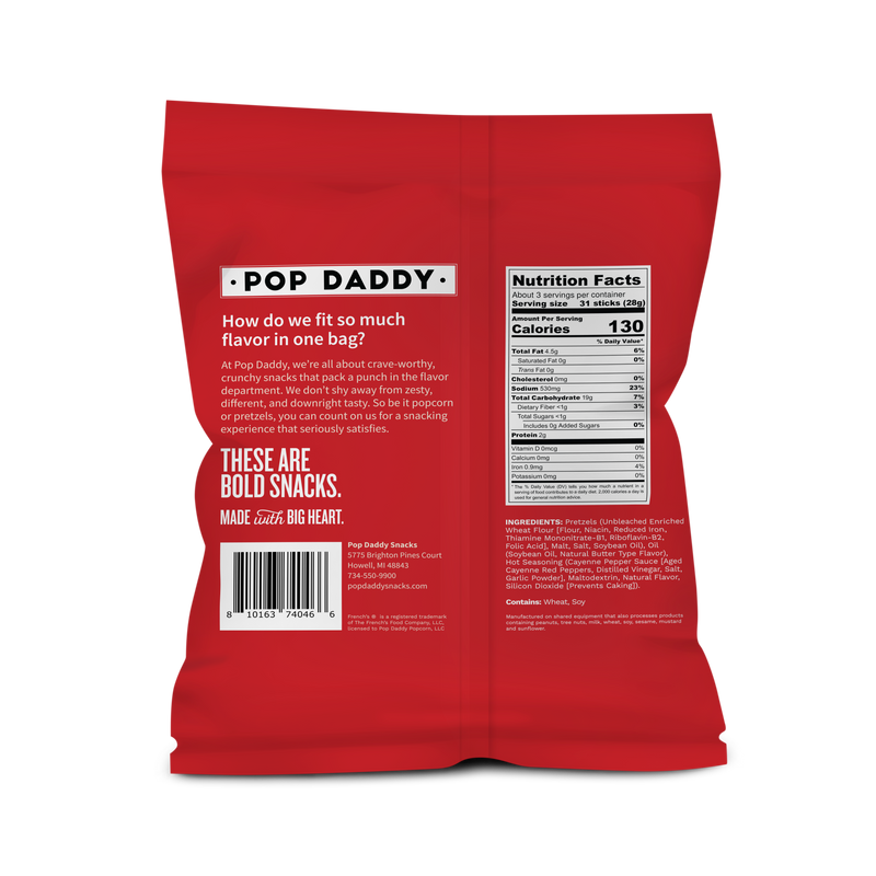 NEW Frank's RedHot Seasoned Pretzels 3 oz