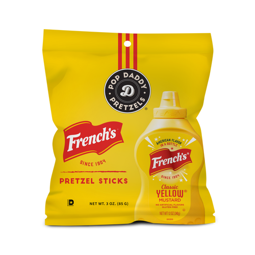 NEW French's Mustard Seasoned Pretzels 3 oz