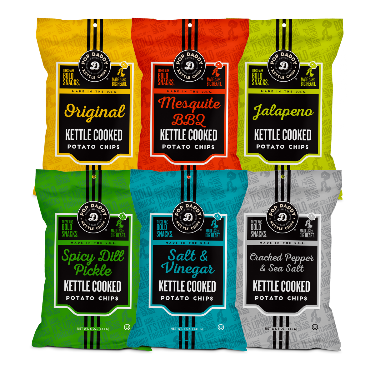 Pop Daddy Kettle Chip Bundle - 6 pack