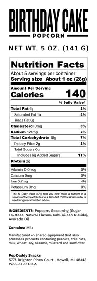Birthday Cake Flavored Popcorn