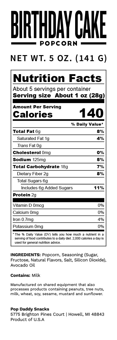 Birthday Cake Flavored Popcorn