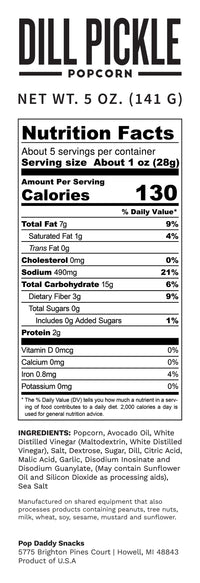 Dill Pickle Flavored Popcorn