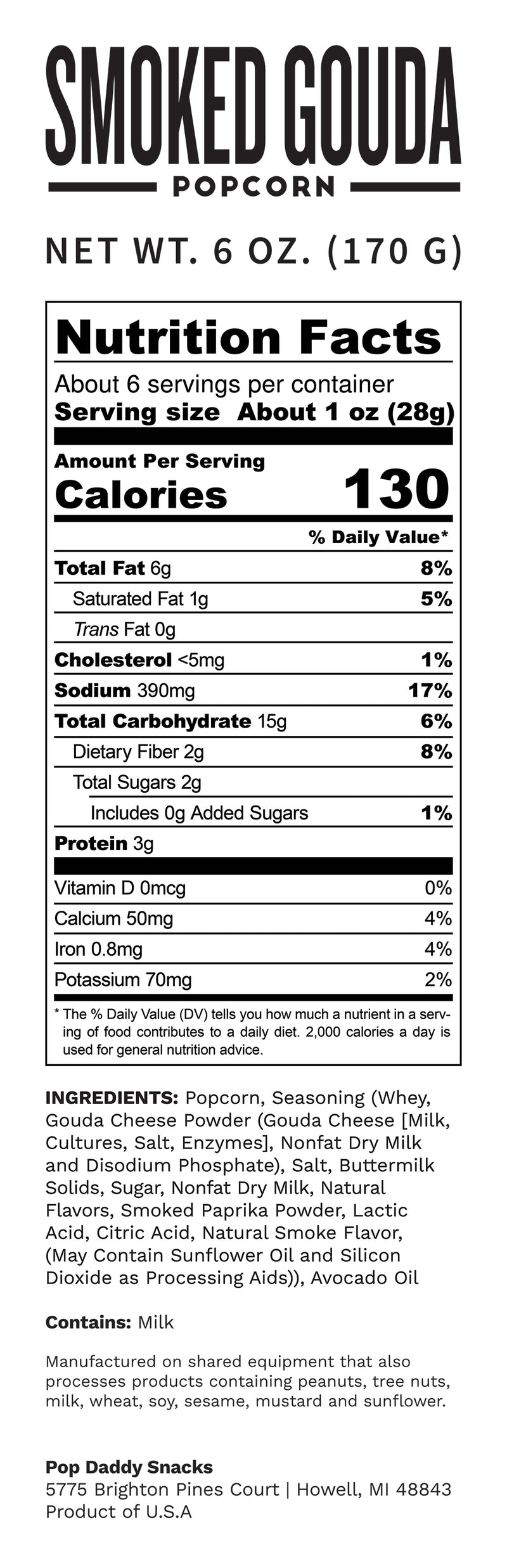 Smoked Gouda Flavored Popcorn