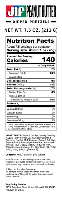 JIF® Peanut Butter Flavored Dipped Pretzels