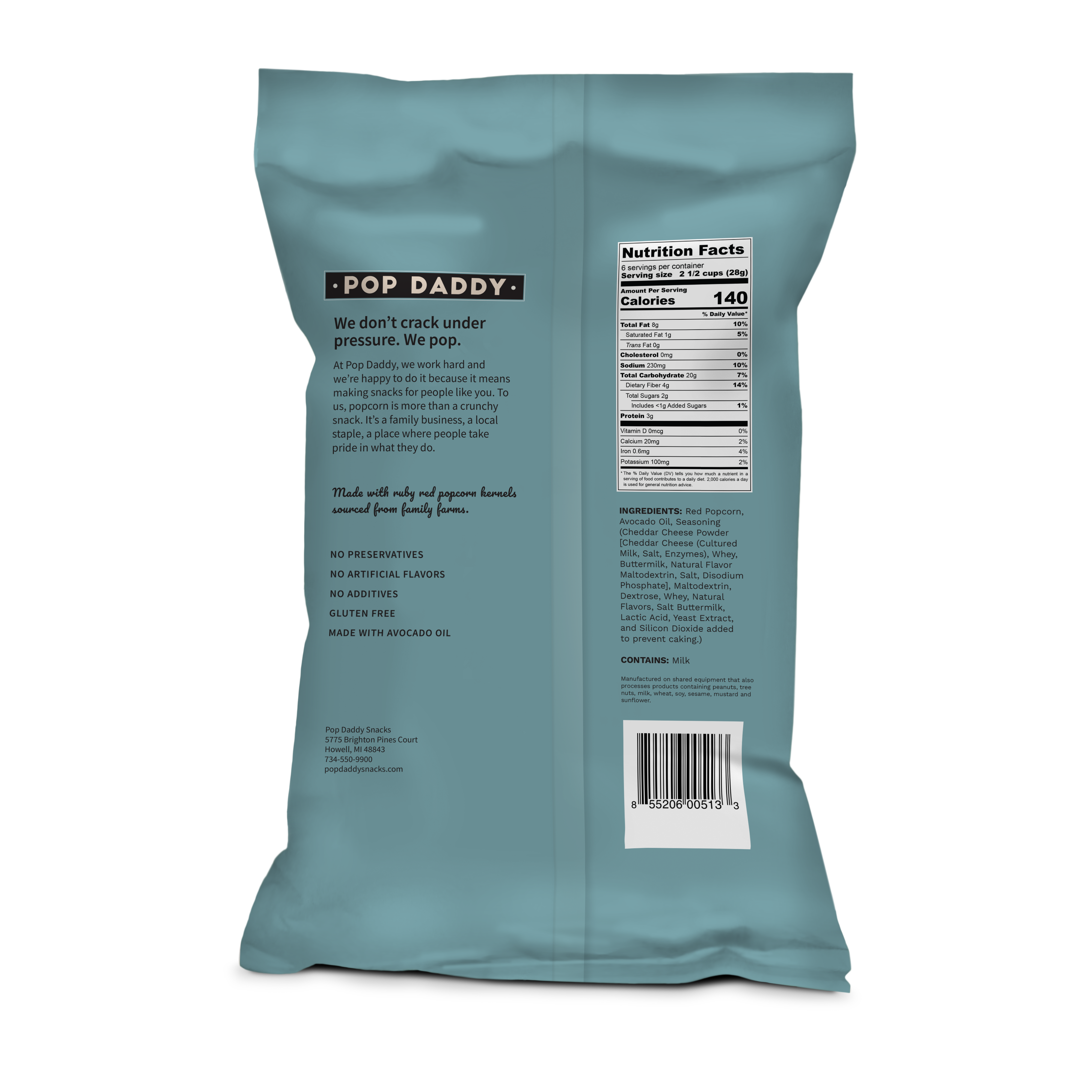 Real White Cheddar Flavored Popcorn